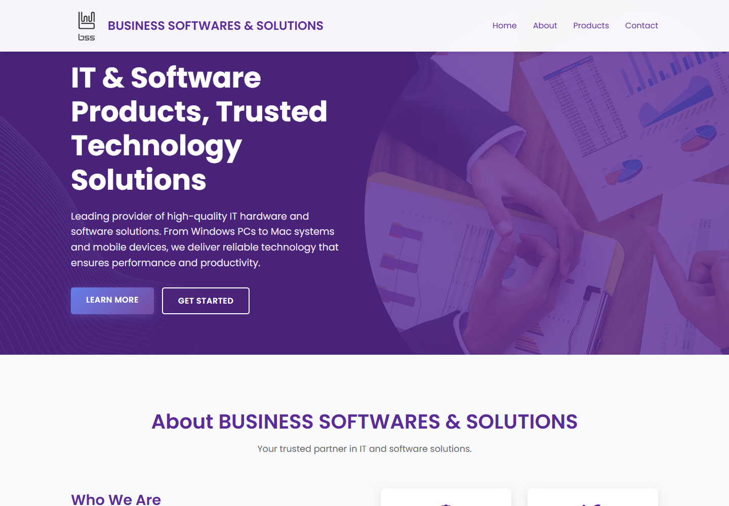 BSSIT homepage screenshot